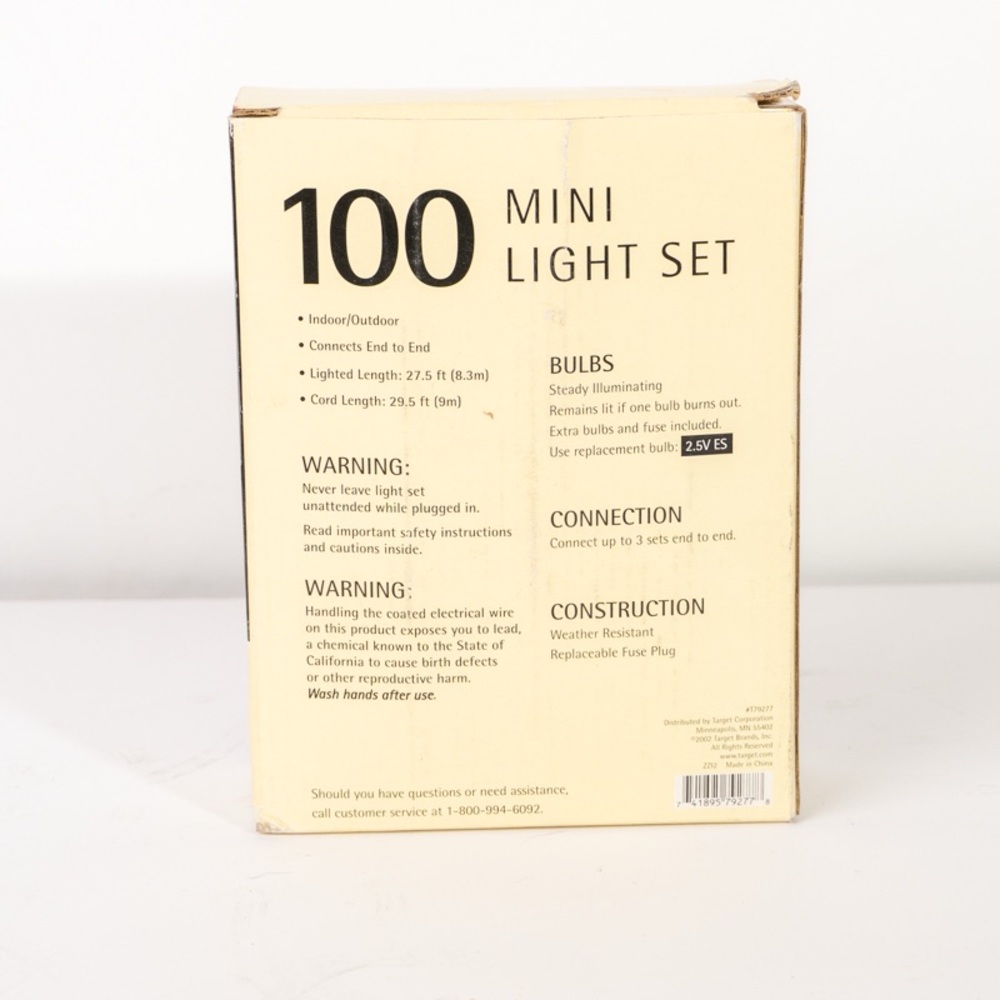 set of 100-count clear mini lights NIB - Picture 2 of 3